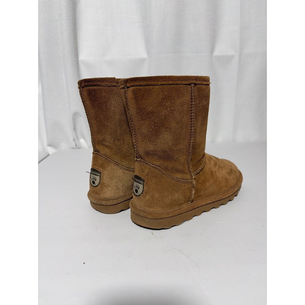 Bearpaw Emma Youth Size 2 Brown Suede Shearling Lined Winter Boots Hickory